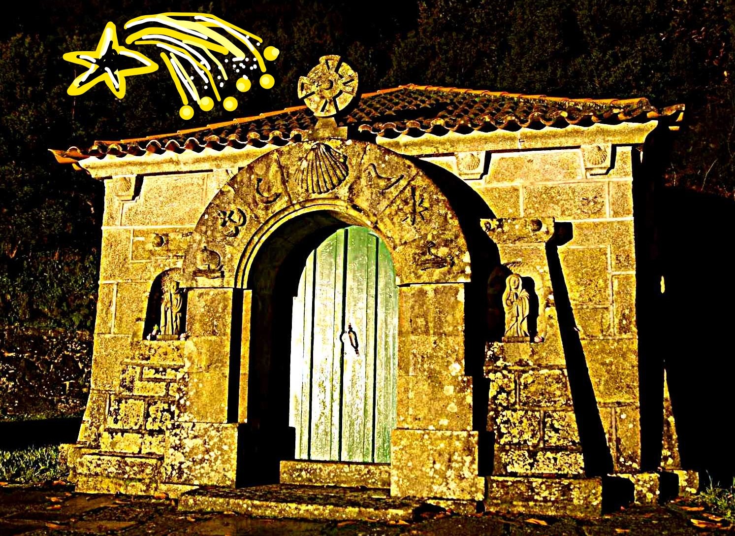 Ampliar: Capela dos  Magos en Bueu, obra de Urbano Lugrs